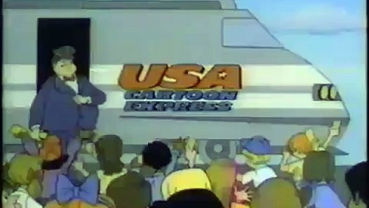 USA Cartoon Express Outro and Program Lineup Bumper - October 6, 1988