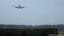 STORM!! SCHIPHOL, KLM GEVAARLIJKE LANDING B777 PH-BVB