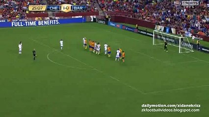 Oscar Fantastic Free-kick Hits the Post - Chelsea v. Barcelona - International Champions Cup 28.07.2015