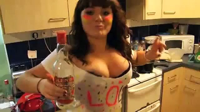 Dronken in de keuken