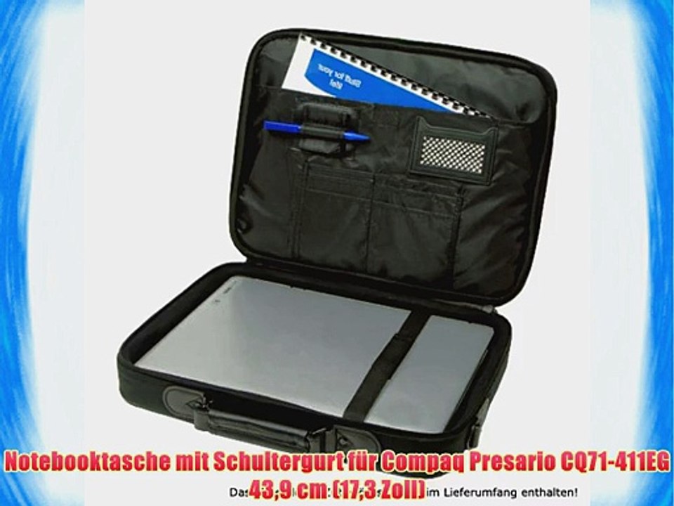 Notebooktasche mit Schultergurt f?r Compaq Presario CQ71-411EG 439 cm (173 Zoll)