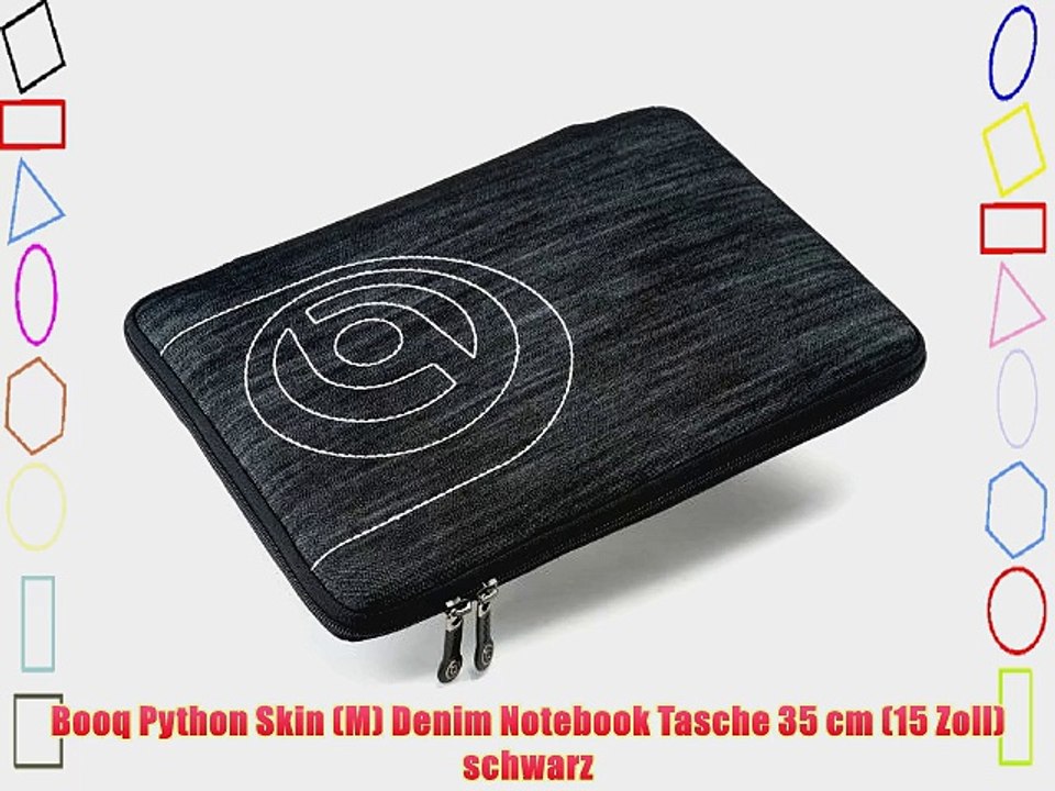 Booq Python Skin (M) Denim Notebook Tasche 35 cm (15 Zoll) schwarz