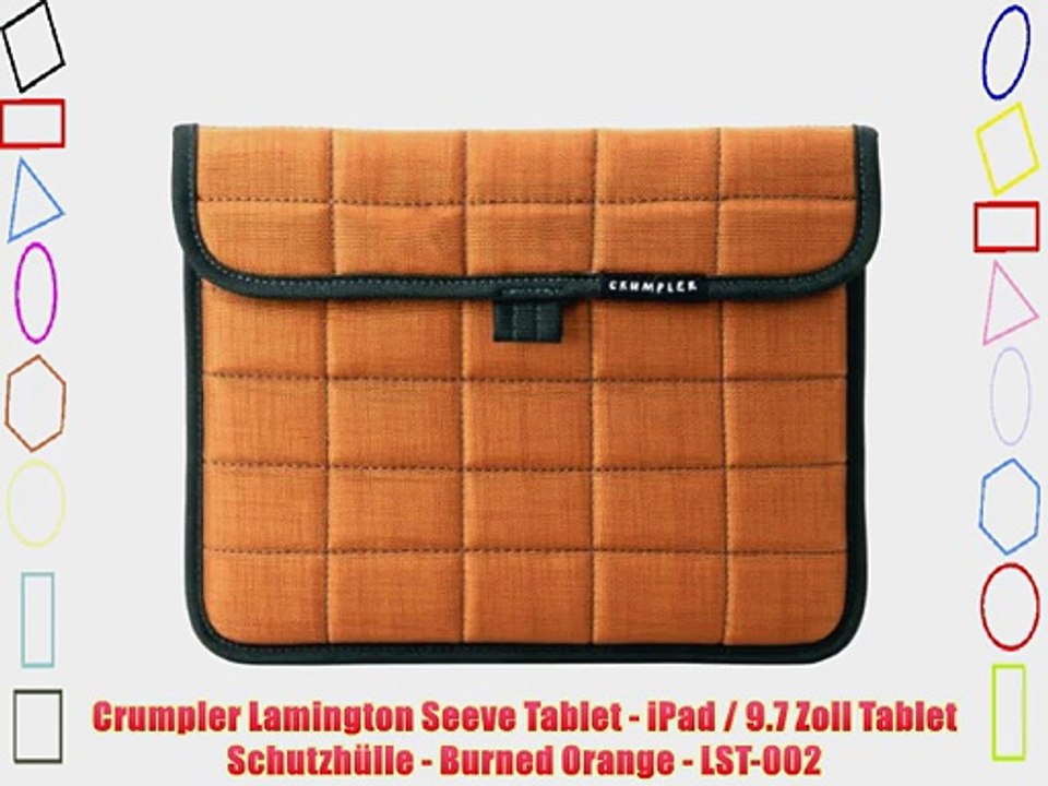 Crumpler Lamington Seeve Tablet - iPad / 9.7 Zoll Tablet Schutzh?lle - Burned Orange - LST-002