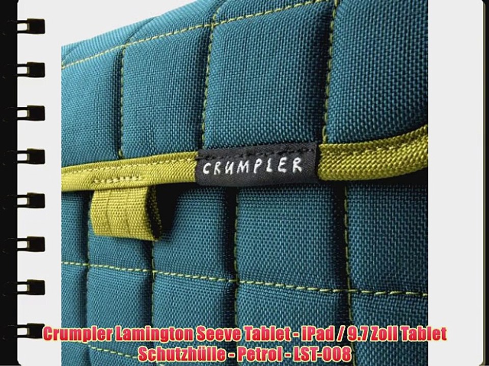 Crumpler Lamington Seeve Tablet - iPad / 9.7 Zoll Tablet Schutzh?lle - Petrol - LST-008