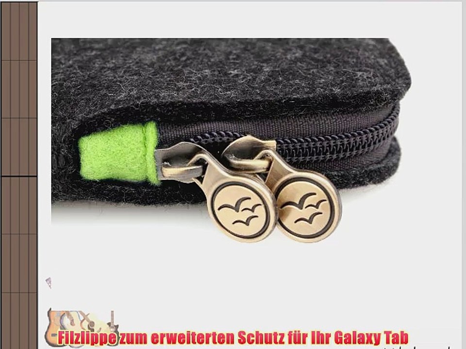 Waterkant Deichk?nig Zip Tasche aus echtem Wollfilz f?r Samsung Galaxy Tab Pro 10.1 - Case