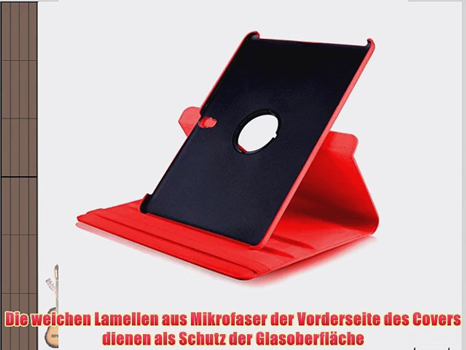 360 Grad Drehung Schutz Tasche Schutzh?lle f?r iPad Air MOTIV DESIGN TAB010 L?we rot Muster