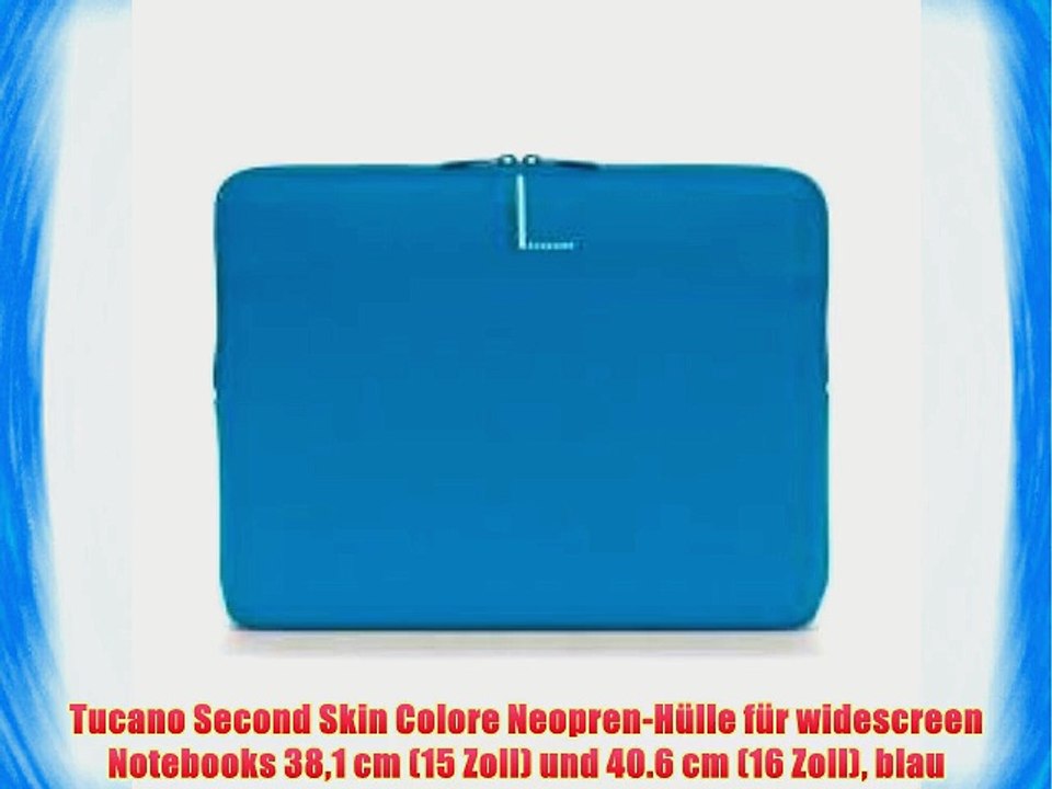 Tucano Second Skin Colore Neopren-H?lle f?r widescreen Notebooks 381 cm (15 Zoll) und 40.6