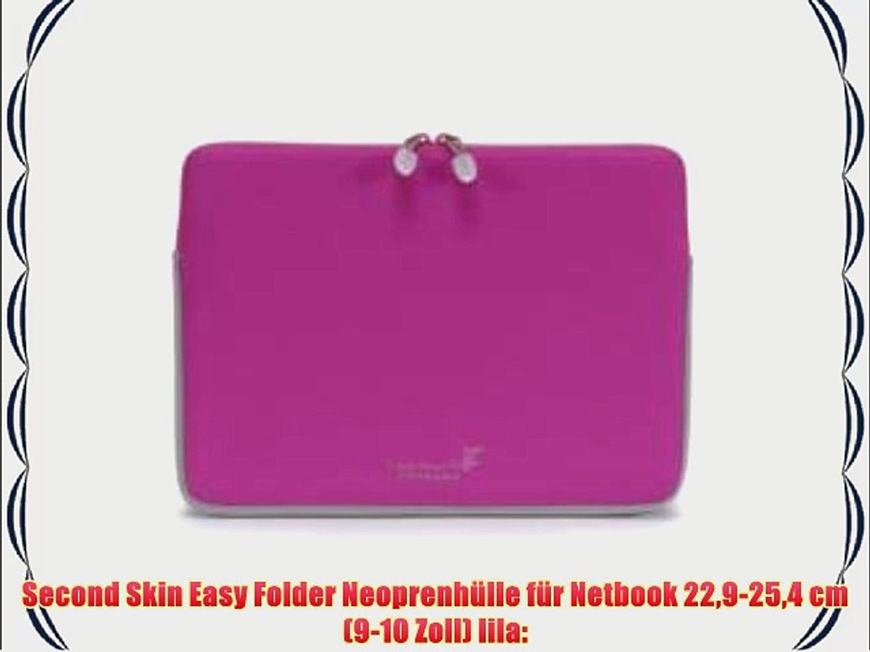 Second Skin Easy Folder Neoprenh?lle f?r Netbook 229-254 cm (9-10 Zoll) lila: