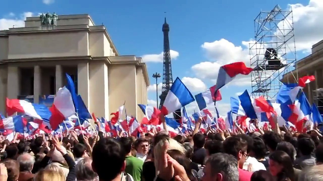 La Marseillaise, The French National Anthem, Paris May 1st 2012 (meeting with Nicolas Sarkozy)