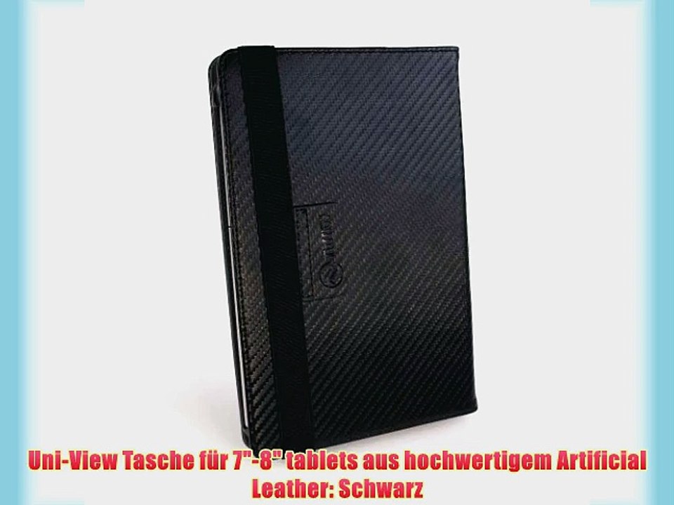 Tuff-Luv Uni-View Kunstledertasche H?lle / Schwarz / kompatibel mit 7-8 tablets inkl. ( [BlackBerry