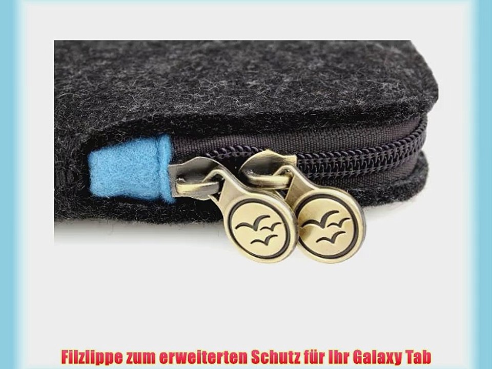 Waterkant Deichk?nig Zip Tasche aus echtem Wollfilz f?r Samsung Galaxy Tab Pro 8.4 - Case Sleeve