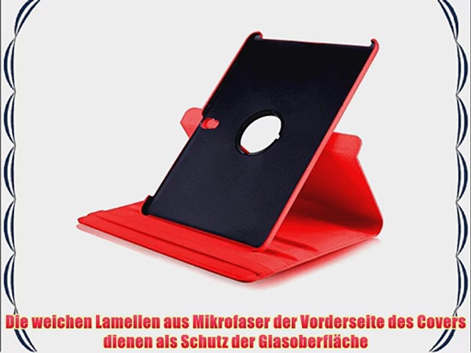 360 Grad Drehung Schutz Tasche Schutzh?lle f?r iPad Air MOTIV DESIGN TAB001 Cheeseburger rot