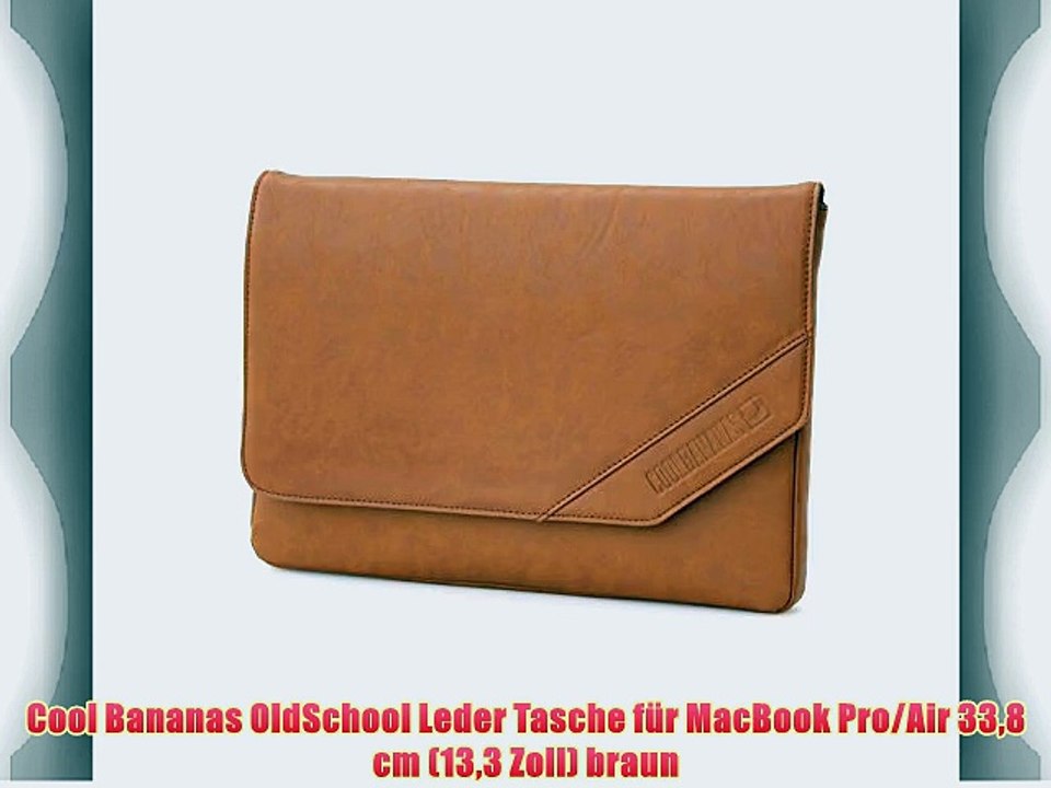 Cool Bananas OldSchool Leder Tasche f?r MacBook Pro/Air 338 cm (133 Zoll) braun