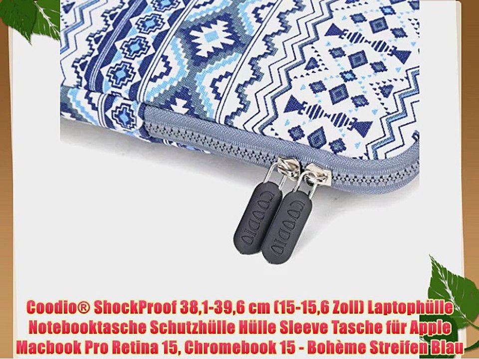 Coodio? ShockProof 381-396 cm (15-156 Zoll) Laptoph?lle Notebooktasche Schutzh?lle H?lle Sleeve
