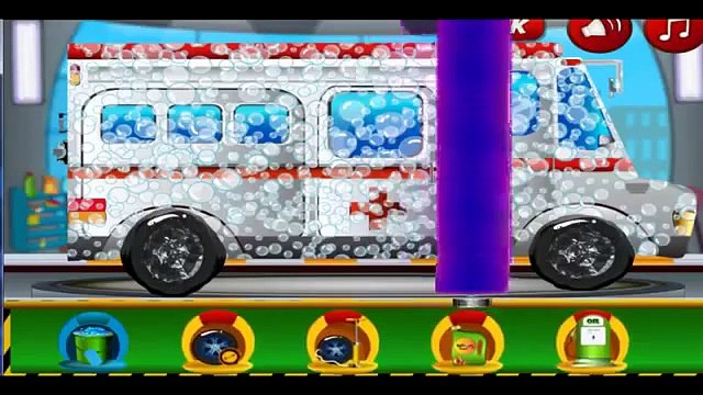 Ambulance at the car wash Car wash for kids Cartoon about CAR WASH CAR WASH cartoon