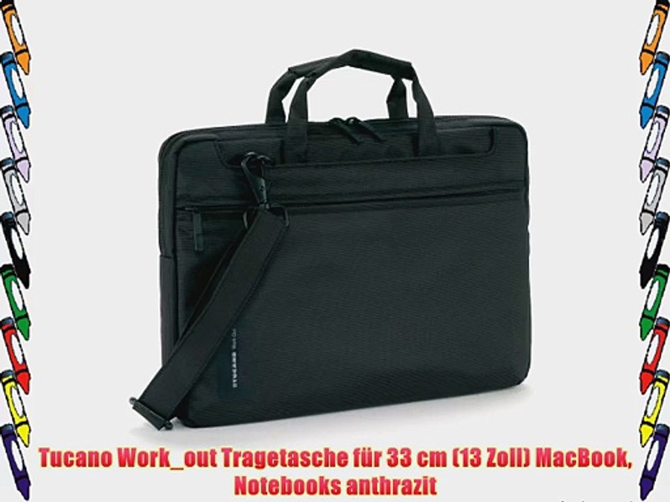 Tucano Work_out Tragetasche f?r 33 cm (13 Zoll) MacBook Notebooks anthrazit