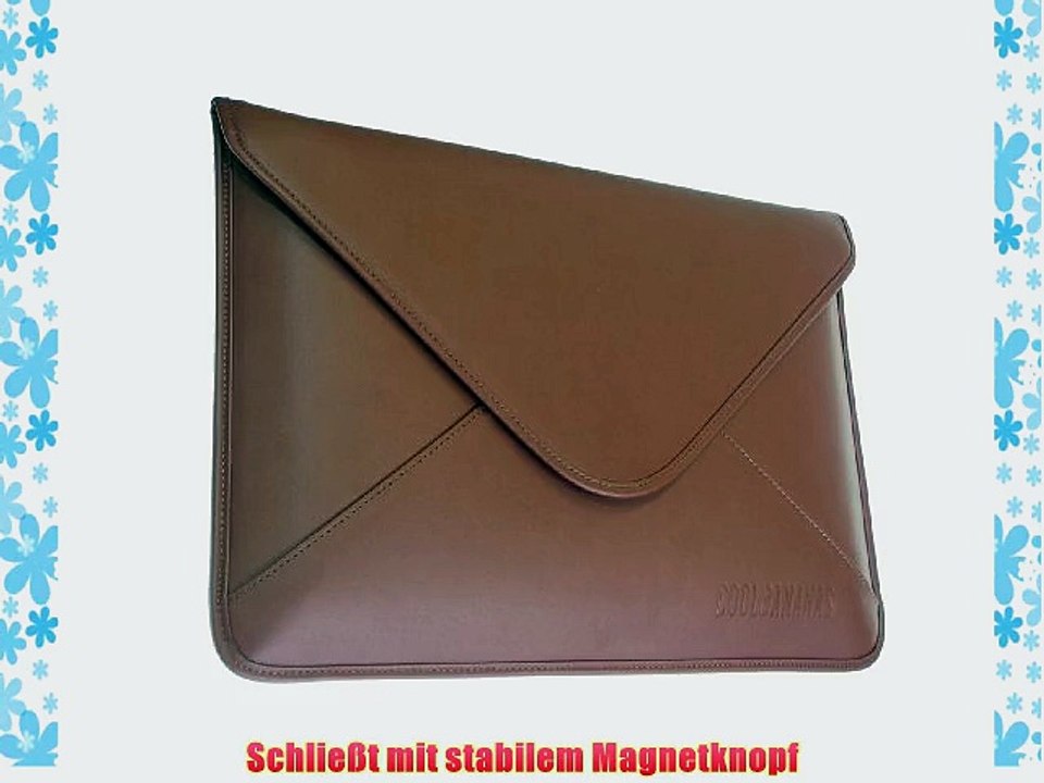 Cool Bananas Envelope Leder Notebooktasche f?r MacBook Pro 338 cm (133 Zoll) braun