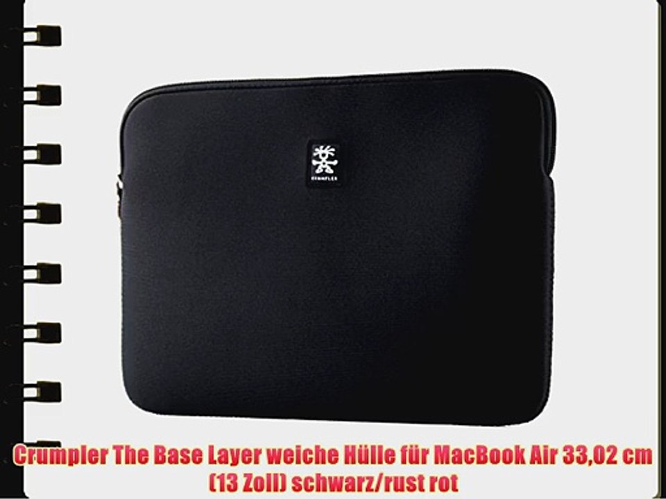 Crumpler The Base Layer weiche H?lle f?r MacBook Air 3302 cm (13 Zoll) schwarz/rust rot