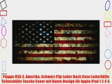 Flagge USA 3 Amerika Schwarz Flip Leder Back Case Lederh?lle Schutzh?lle Tasche Cover mit Bunte