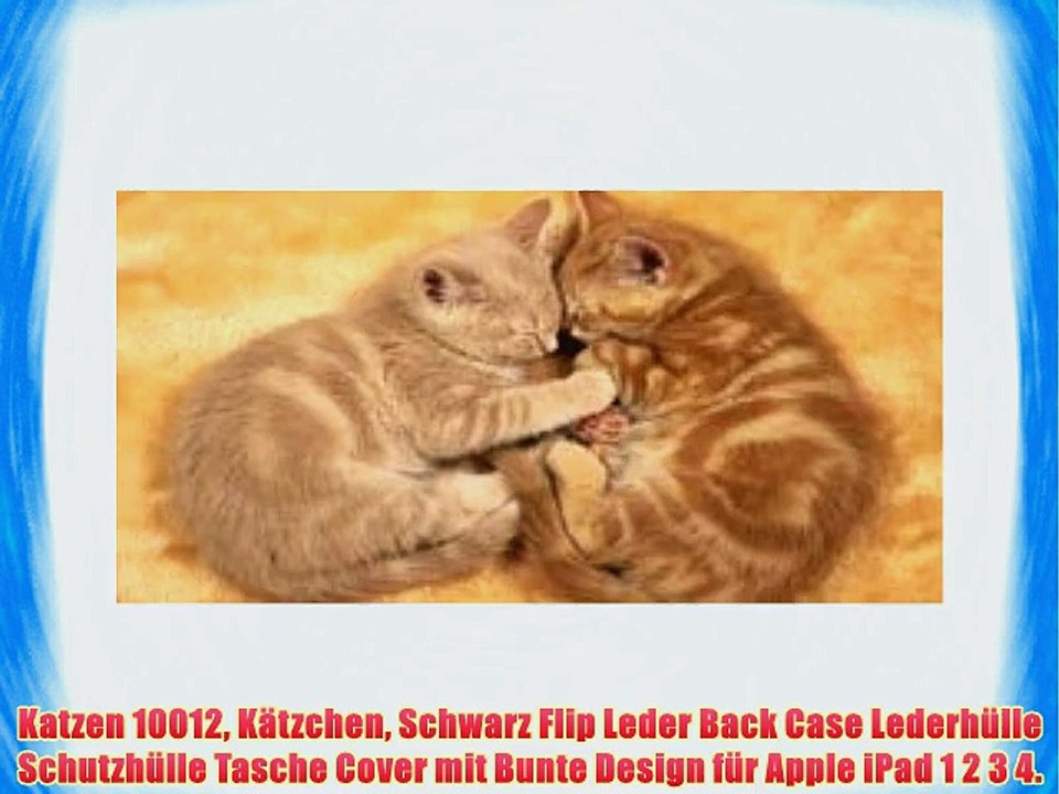 Katzen 10012 K?tzchen Schwarz Flip Leder Back Case Lederh?lle Schutzh?lle Tasche Cover mit