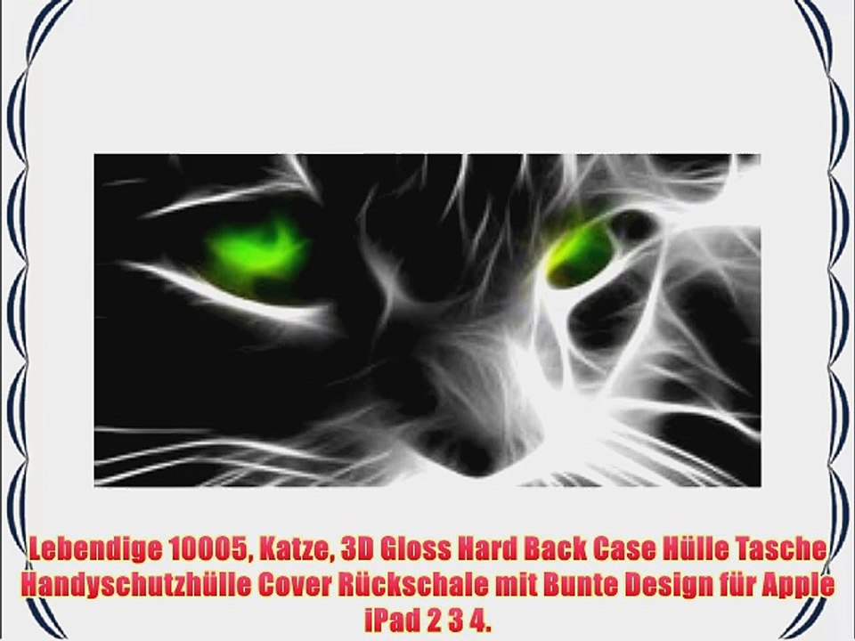 Lebendige 10005 Katze 3D Gloss Hard Back Case H?lle Tasche Handyschutzh?lle Cover R?ckschale