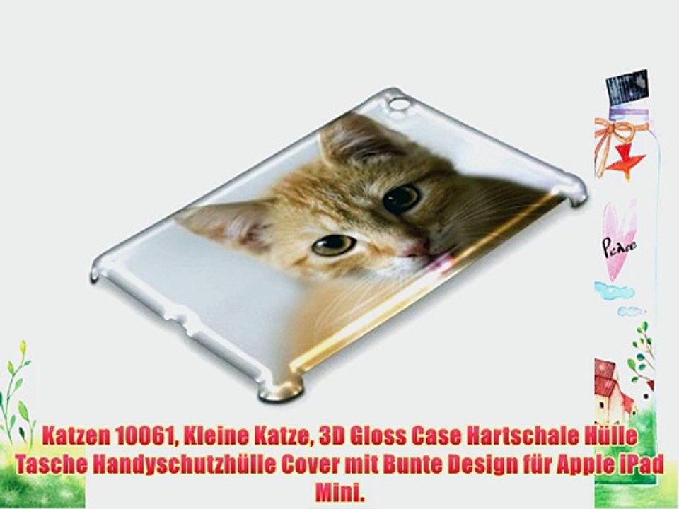 Katzen 10061 Kleine Katze 3D Gloss Case Hartschale H?lle Tasche Handyschutzh?lle Cover mit
