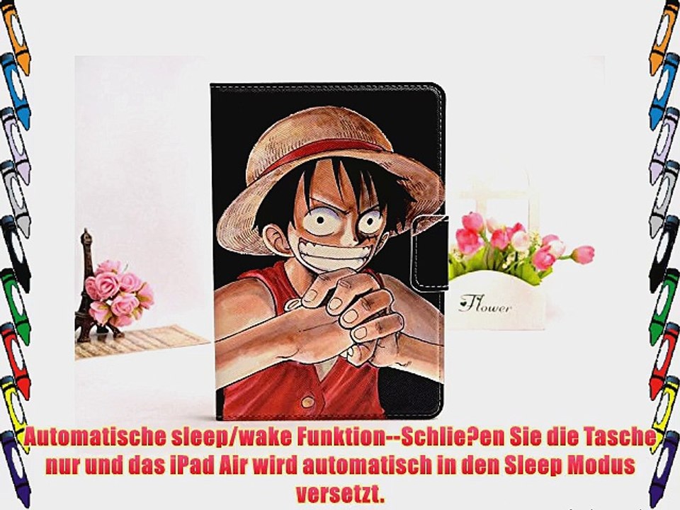 kreativ niedlich cute cartoon One Piece mode Ultra D?nn Edles Smart Cover Leder Case Cover