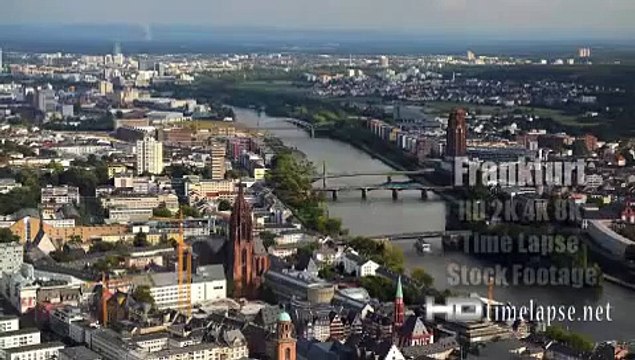 Frankfurt, Germany - UHD Ultra HD 2K 4K Video Time Lapse Stock Footage Royalty-Free