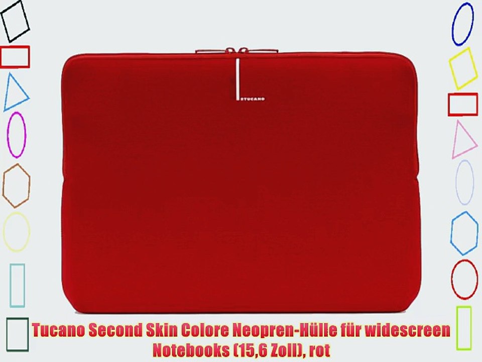 Tucano Second Skin Colore Neopren-H?lle f?r widescreen Notebooks (156 Zoll) rot