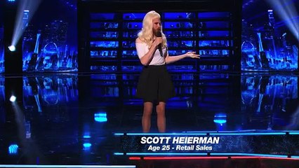 Scott Heierman Bearded Drag Queen Gets Overcome With Emotions America's Got Talent 2015