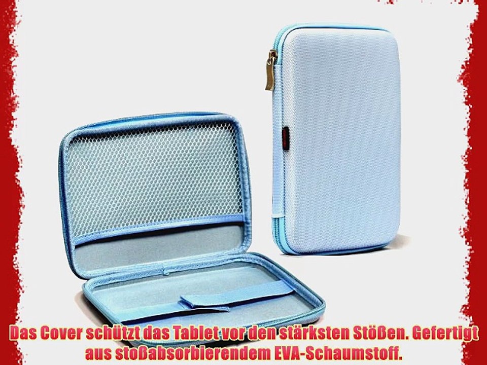 Navitech Blau Schutz Case Cover mit Sleeve f?r das Medion Akoya E1234T