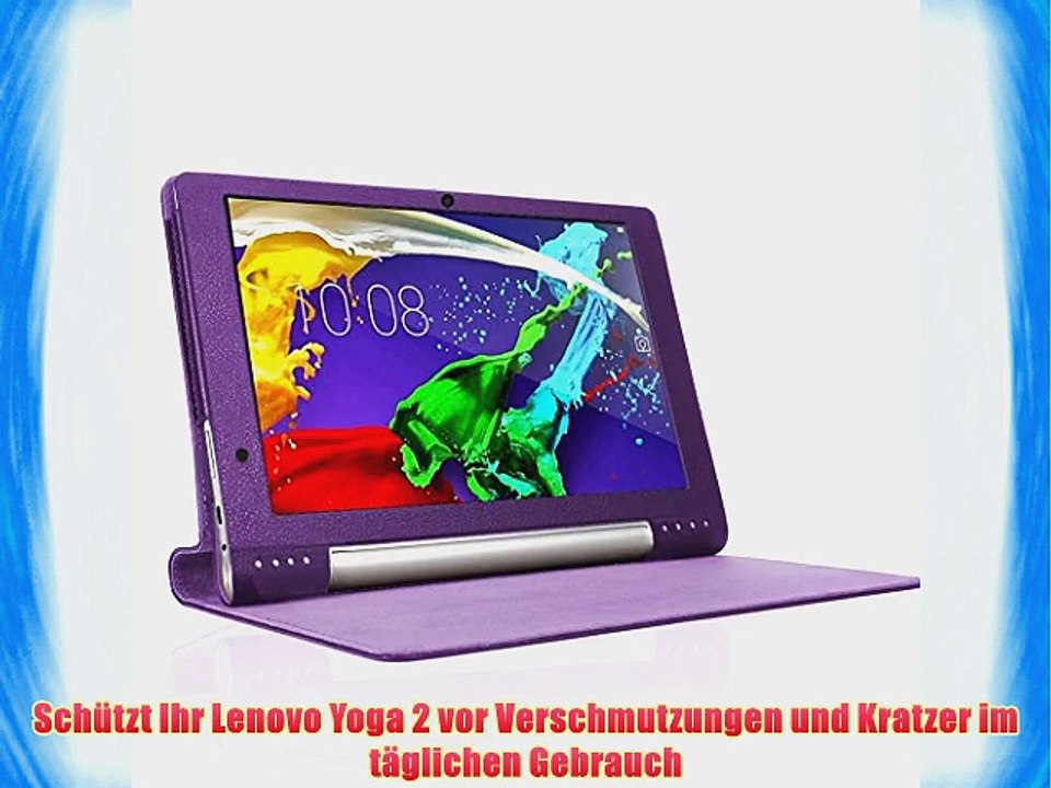 Navitech Lila ByCast Leder Case Cover H?lle f?r das Lenovo YOGA 2 Pro 13.3 Zoll