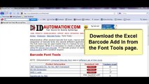 How to Create Barcodes in Microsoft Excel using Barcode Fonts and Excel Add-In