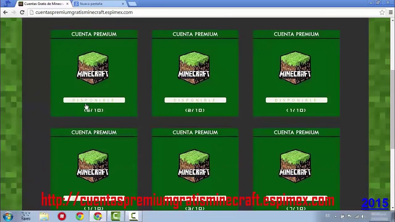 cuentas publicas de minecraft premium 2015 agosto - cuentas premium gratis