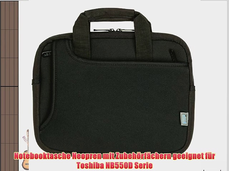 Notebooktasche Neopren mit Zubeh?rf?chern geeignet f?r Toshiba NB550D Serie
