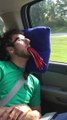 Sleeping guy gets his mouth filled with Twizzlers Candy... Looks like Human Octopus