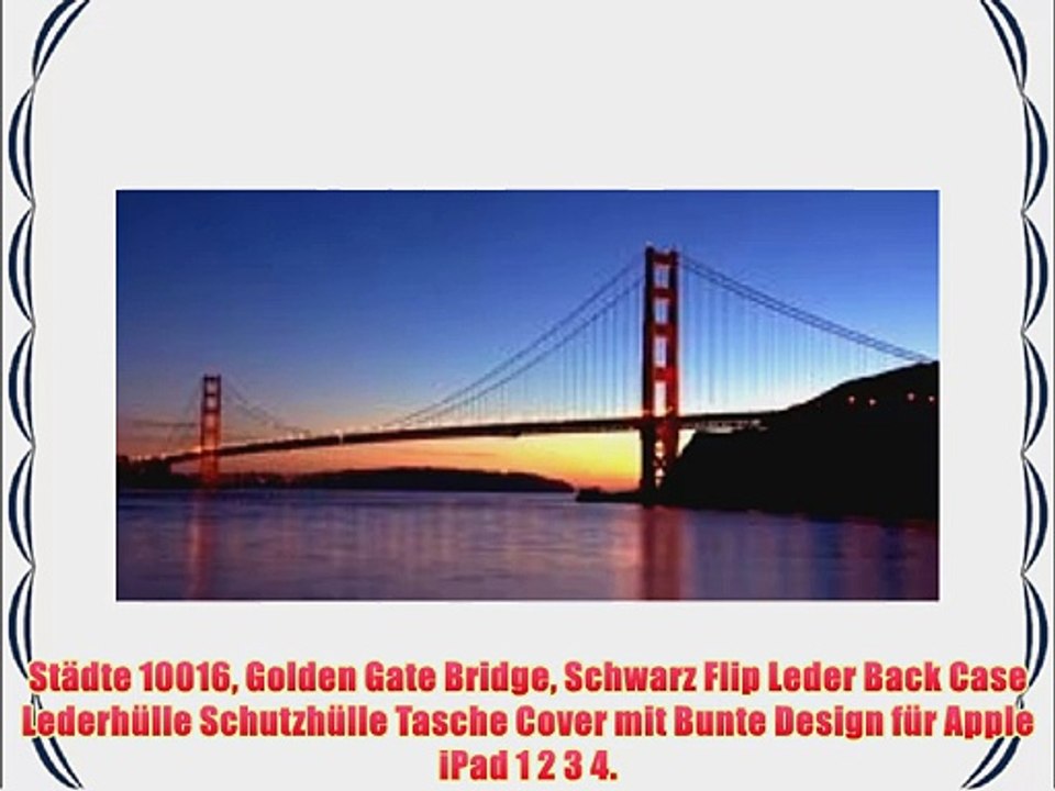 St?dte 10016 Golden Gate Bridge Schwarz Flip Leder Back Case Lederh?lle Schutzh?lle Tasche