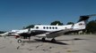 Close up King Air B200 start up and takeoff from Lakeway Airpark 3R9