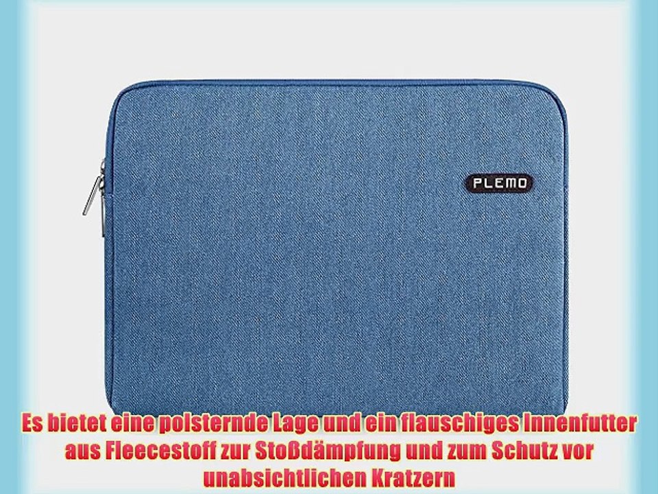 PLEMO Denim-Gewebe H?lle Sleeve Tasche f?r 33-338 cm (13-133 Zoll) Laptop / Notebook Computer