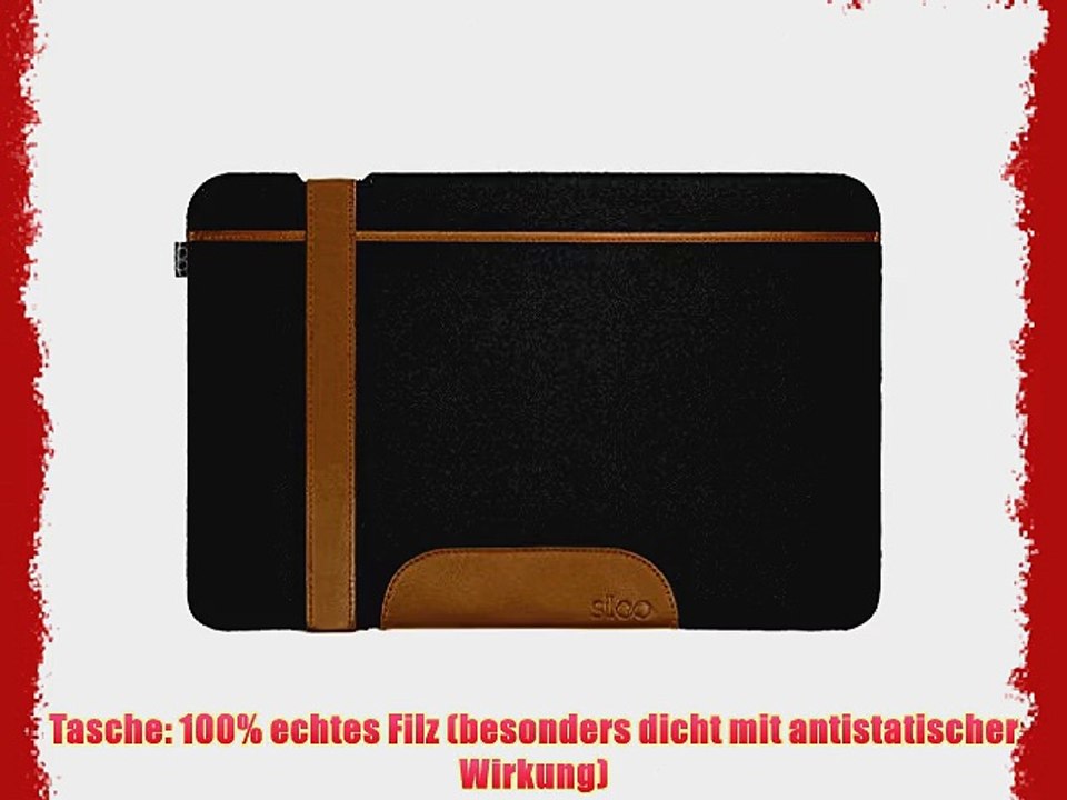 SILEO? Laptoph?lle f?r Macbook etc. aus Filz in Anthrazit