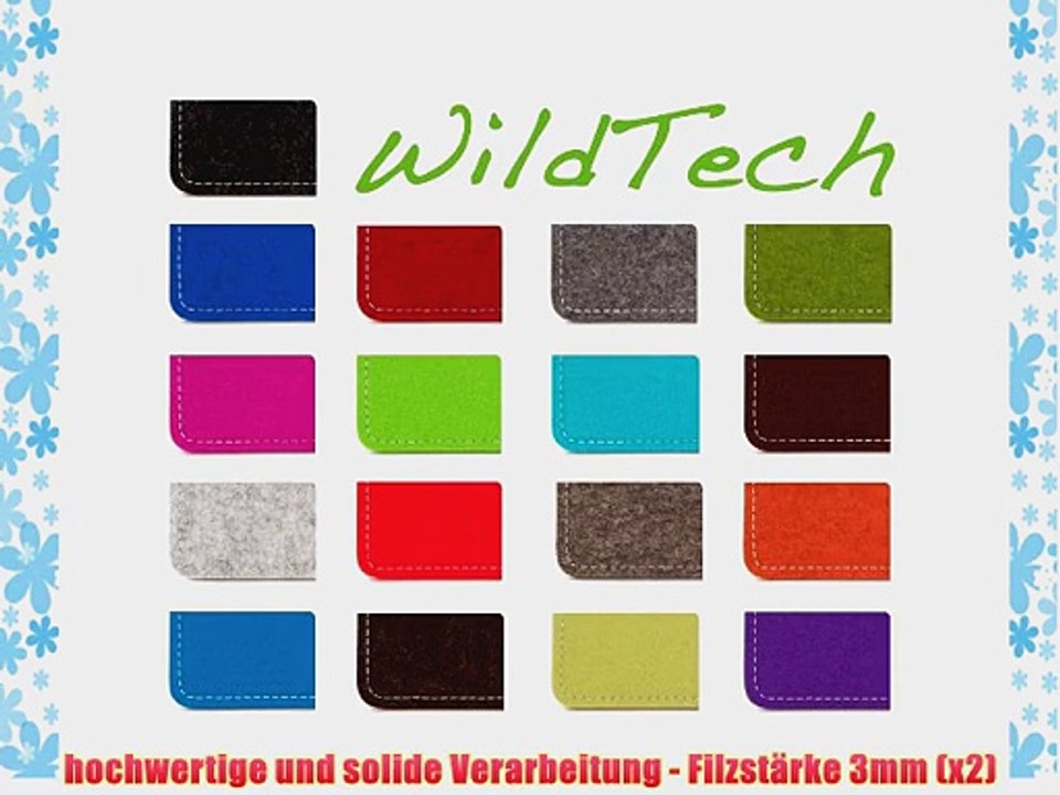 WildTech Sleeve f?r Apple MacBook Air 11 Filz H?lle Tasche Case Cover - 17 Farben (Handmade