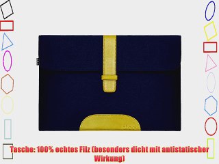 SILEO? Laptoph?lle f?r Macbook etc. aus Filz in Marineblau