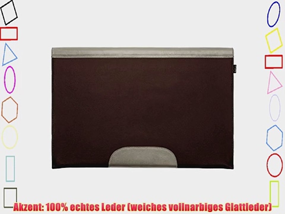 SILEO? Laptoph?lle f?r Macbook etc. aus Leder in Dunkelbraun