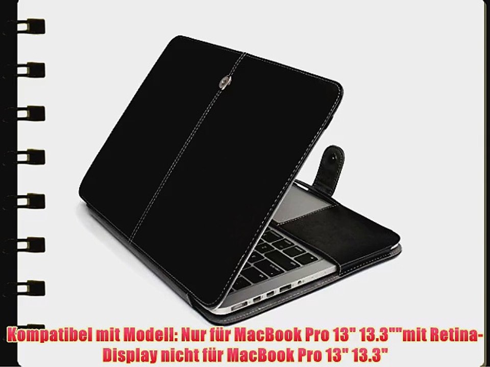 TECOOL? Premium-PU-Leder MacBook Notebook Sleeve Tasche Case H?lle f?r Apple Macbook Pro 1313.3