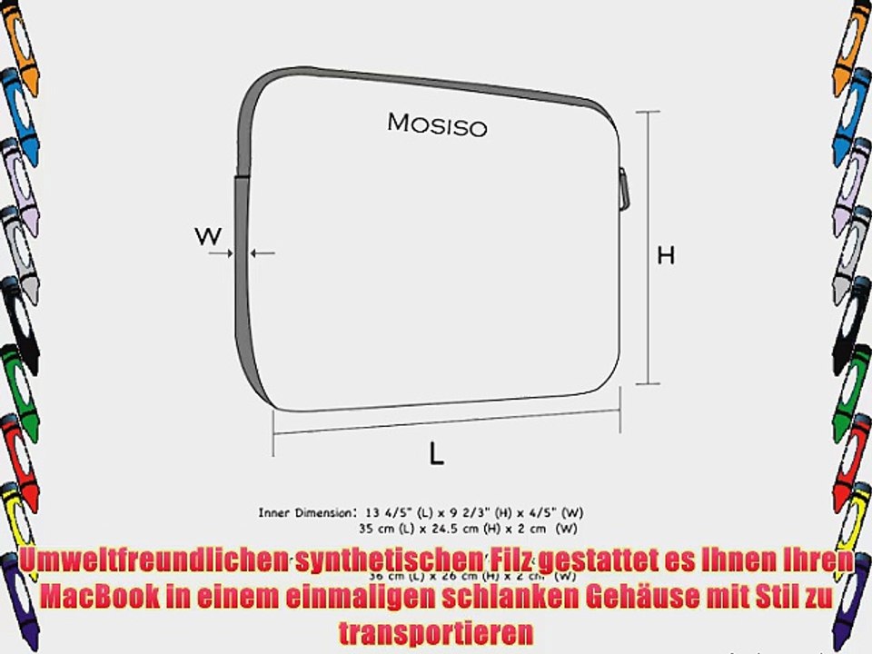 Mosiso - Filz H?lle Sleeve Tasche f?r 33-338 cm (13-133 Zoll) Laptop / Notebook Computer /