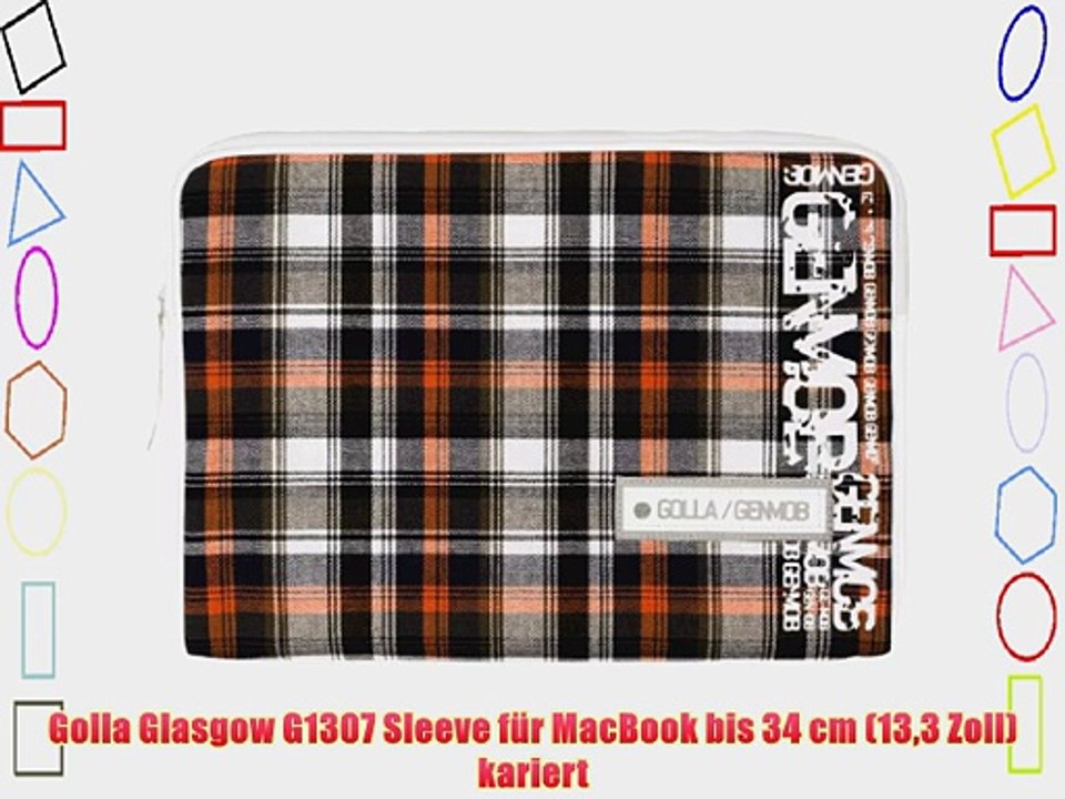 Golla Glasgow G1307 Sleeve f?r MacBook bis 34 cm (133 Zoll) kariert