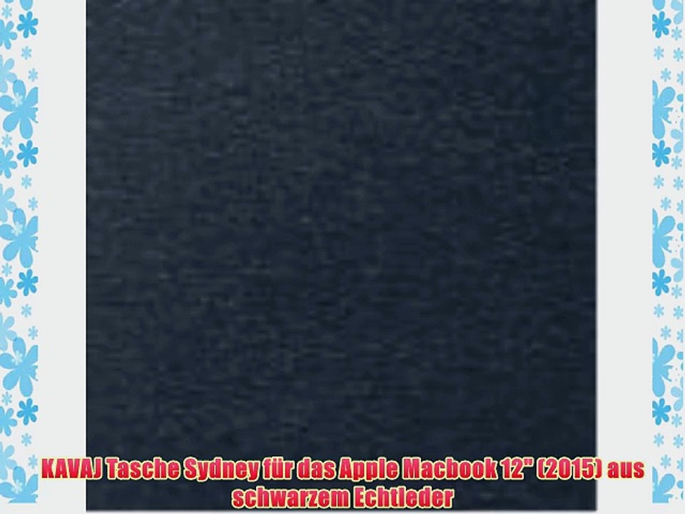 KAVAJ Lederh?lle Tasche Sleeve Sydney f?r das Apple Macbook 12 (2015) schwarz aus echtem Leder.