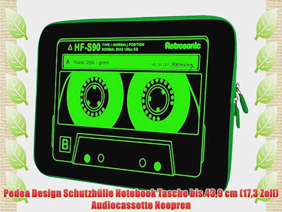 Pedea Design Schutzh?lle Notebook Tasche bis 439 cm (173 Zoll) Audiocassette Neopren