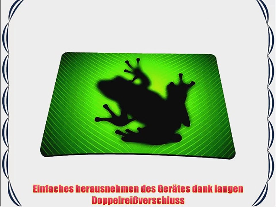 PEDEA Design Schutzh?lle Notebooktasche 173 Zoll (439cm) und Design Mauspad green frog