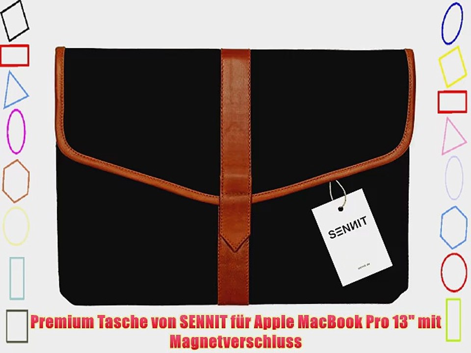 Tasche H?lle f?r Apple MacBook Pro 13 Zoll aus echtem Leder / Echtleder und Canvas / Segeltuch